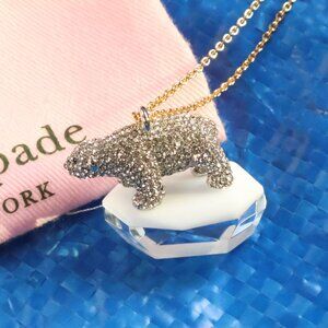 Kate Spade Cold Comforts Polar Bear Silver Long Necklace